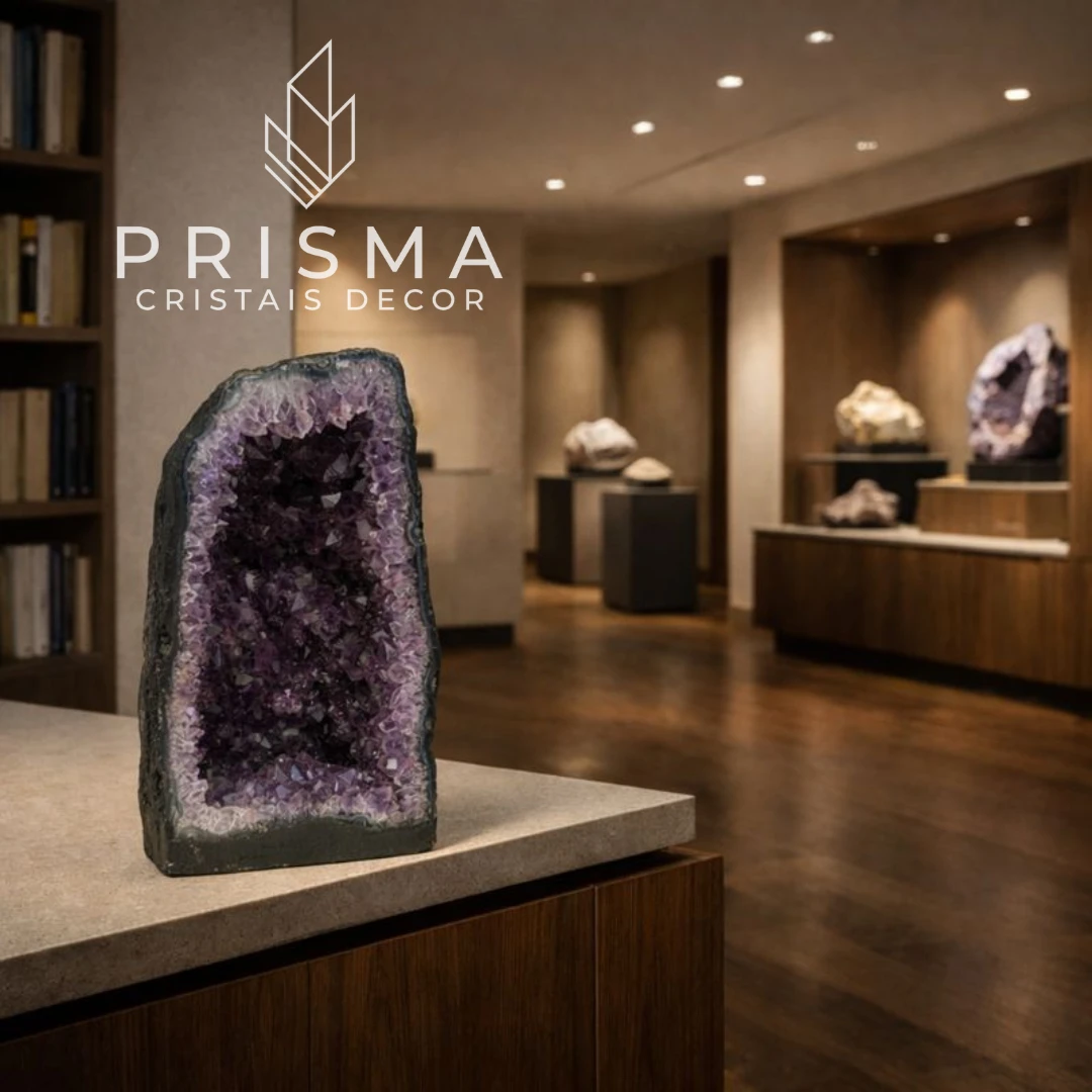 Capela de Ametista Natural - visão completa do santuário mineral