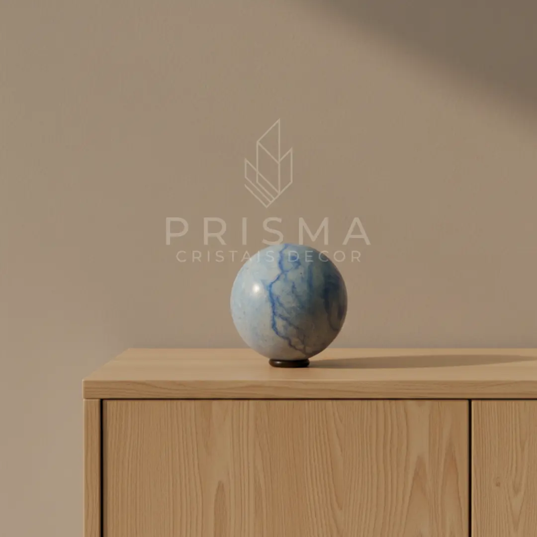 Detalhe da coloração azul serena do Quartzo Azul premium