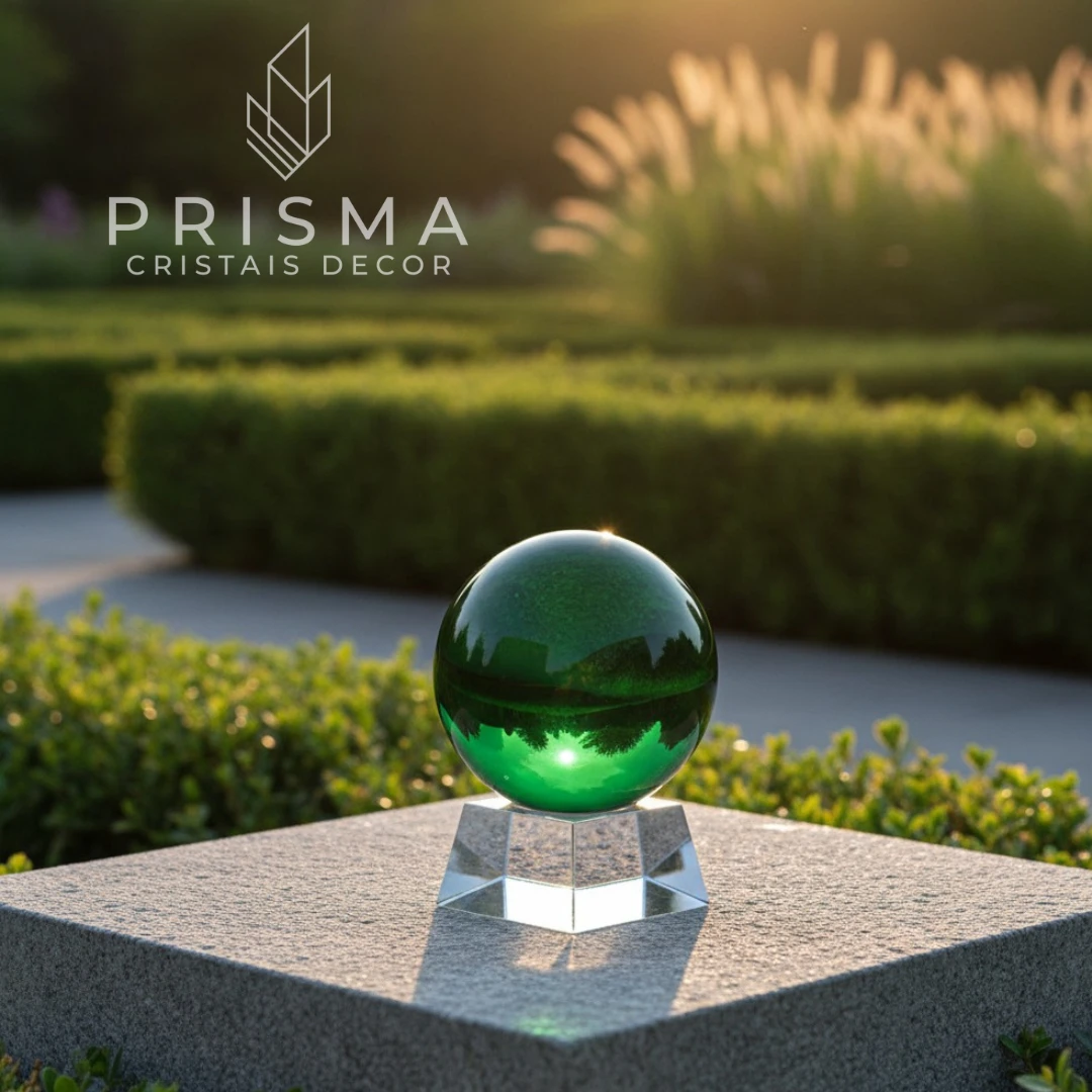 Esfera Obsidiana Verde 11kg polida com brilho vítreo intenso