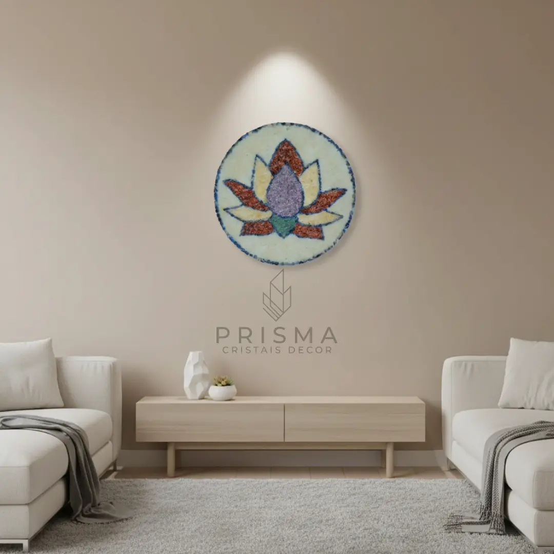 Detalhe das pétalas da Mandala Lótus - geometria sagrada refinada