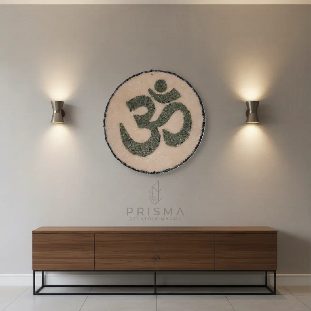 Vista completa da Mandala OM - símbolo universal de harmonia