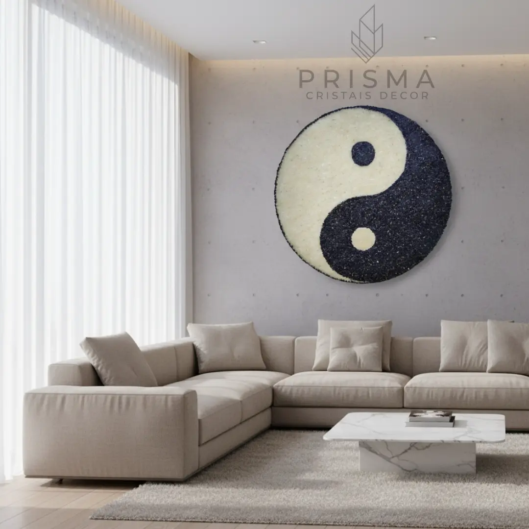 Detalhe da dualidade harmônica na Mandala Yin Yang - taoismo sagrado