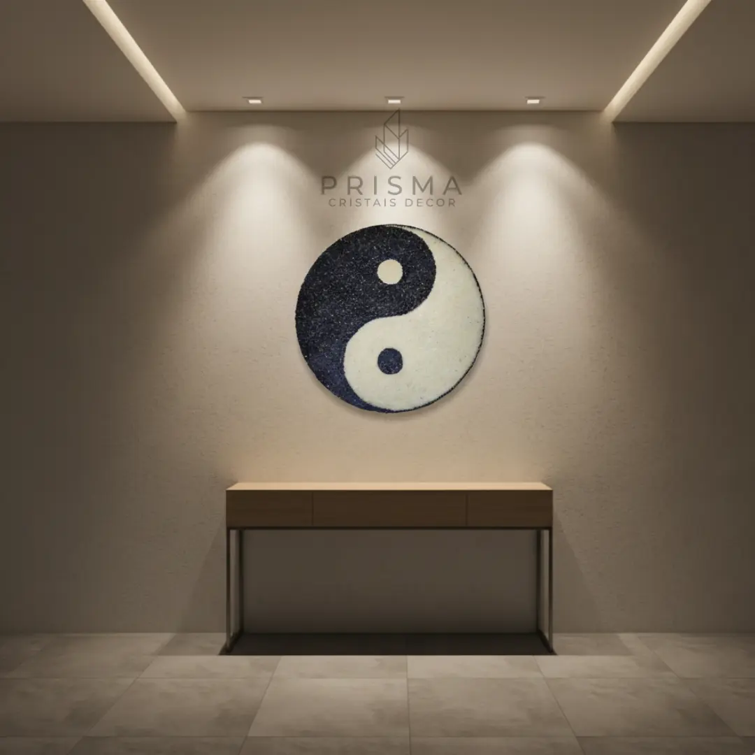 Vista completa Mandala Yin Yang - geometria sagrada taoísta