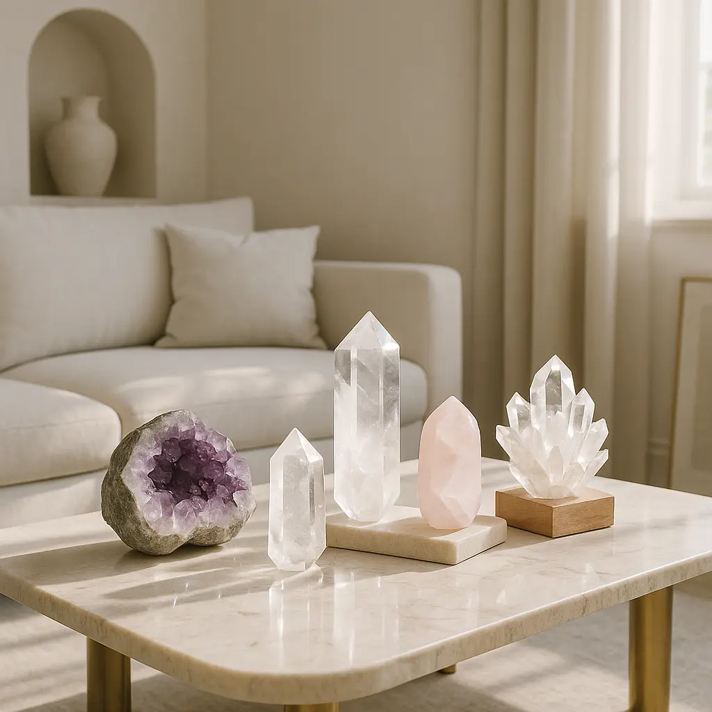 Tendências de decoração com cristais 2025 - estilos e inspirações para ambientes sofisticados