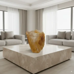 Citrino Bruto em sua forma natural de cristal premium