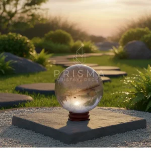 Esfera Quartzo Fumê com Rutilo em Cobre em cristal natural premium