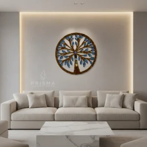 Mandala Árvore da Vida com Cristais em cristal natural premium para decoração de interiores
