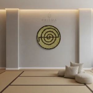 Mandala Espiral com Cristais em cristal natural premium para decoração de interiores